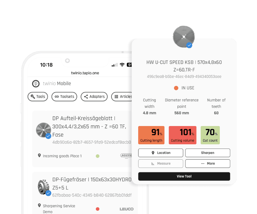 Screenshot of twinio