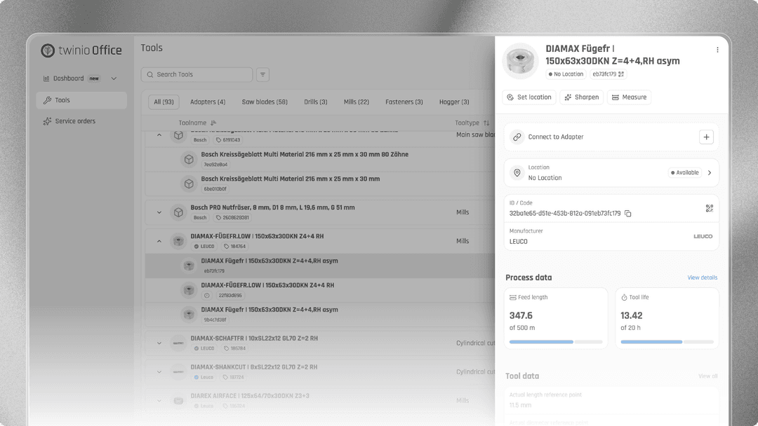 Screenshot of twinio